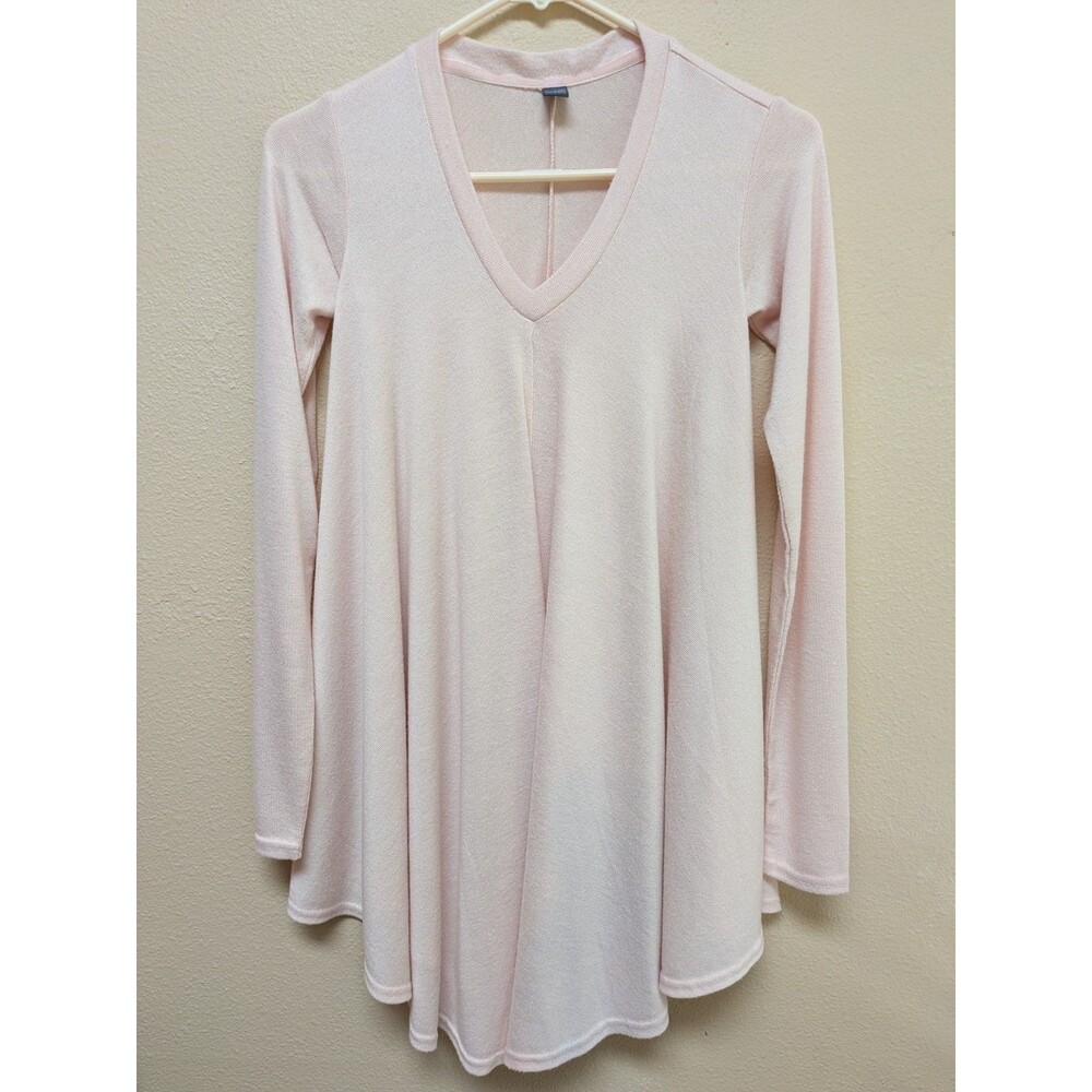 AnyBody Brushed Hacci V Neck Swing Top Womens XXS Soft Knit A286932